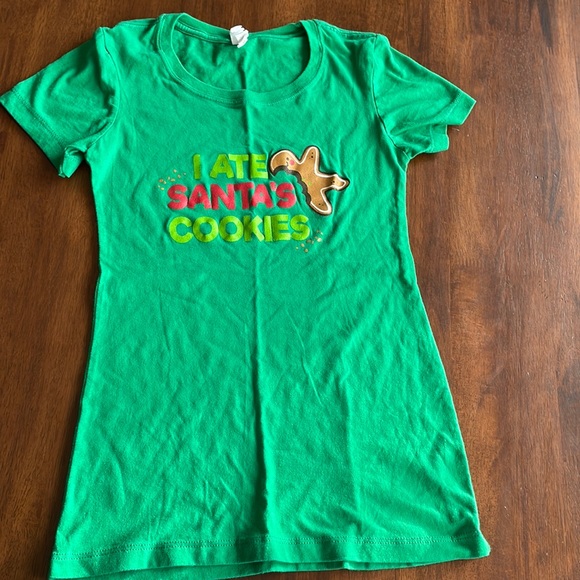 Santa’s cookies Green Tshirt, Christmas - Picture 2 of 3